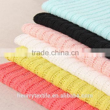 T/C Knitted Eyelash Hollow Striped Lace Fabric on Sale