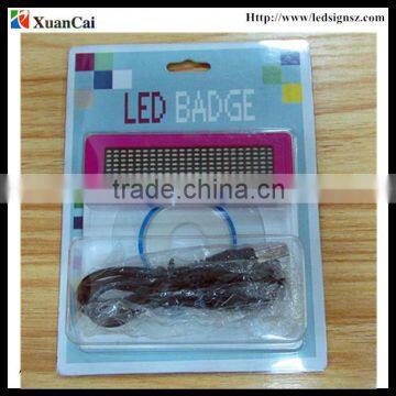 led badge name card