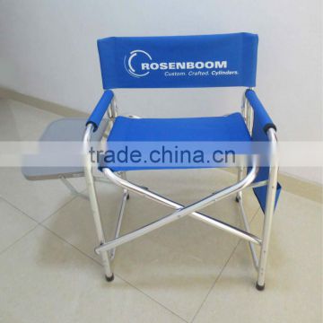 Aluminium folding director chair with cup plate and paper bag