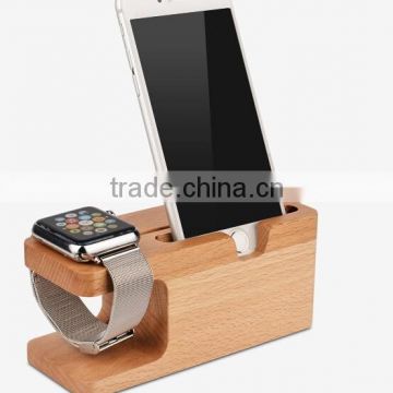 Enviromental material wooden charging holder stand for apple watch/wood watch holder/Mobile Phone Holder