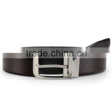 Teakwood Black Leather Casual Reversible Belt For Men