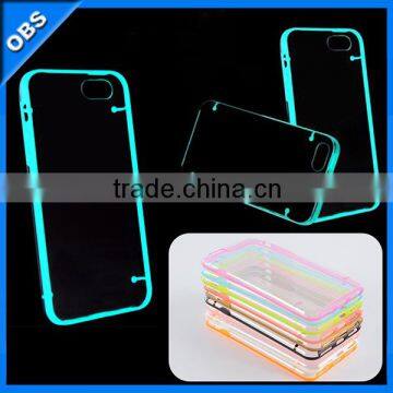 ultrathin PC transparent fluorescence mobile phone case for iphone6 iphone6s
