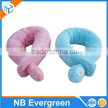 MICRO FLEECE VIBRATING Soft MASSAGING NECK PILLOW COZY WRAP Multifunction Travel Pillow photo-2