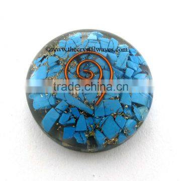 Turquoise Orgone Round Cabochon