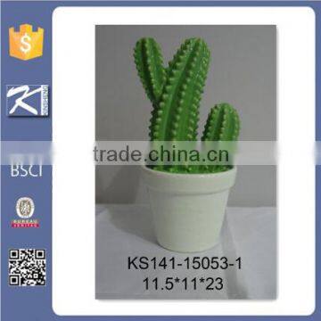 Funny Porcelain Cactus Figurine Home Decoration photo-3