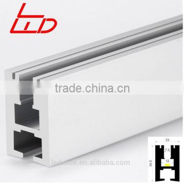 2016 Special design narrow aluminum material H channel for glass recessed