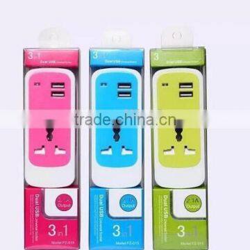 5V 2.1A Dual USB Wall Charger,Universal Wall Socket USB Charger With CE&RoHS-Green photo-5