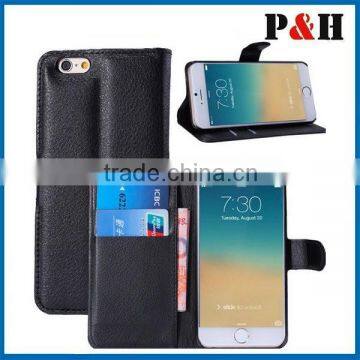 leather 2 card slots back for iphone 6 wallet case