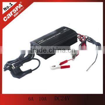 10A 24V Automatic 3 stage battery charger with temp.compensation