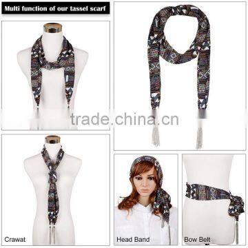 Top Sale Funny Tetris Printing Scarf, Crumpled Scarf photo-6