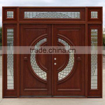 Forest Bright Luxury Exterior Hardwood Double Doors for US Villa