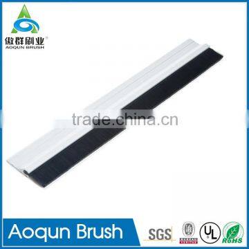 Aluminium Finish Industrial Door Concealed Fix Brush Perimeter Seal