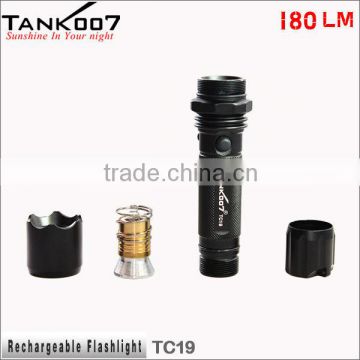 rechargeable 3w q5 led flashlight TANK007 TC19