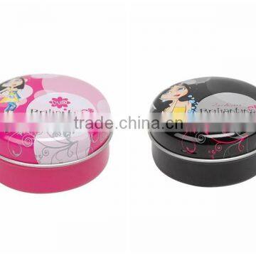 Small metal tin round boxes tin can for food