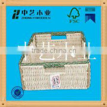 FSC&SA8000 handmade grass weaving basket wholesale