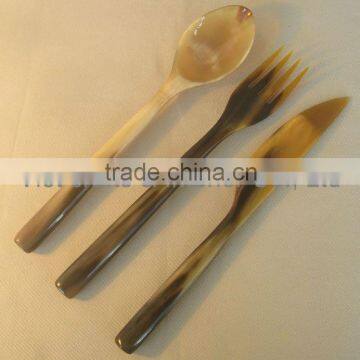 Horn cuttlery set, horn spoon