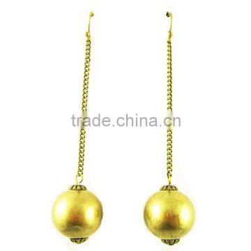 Women's zinc alloy long drop earring with simple pendant fashion earring designs new model earrings