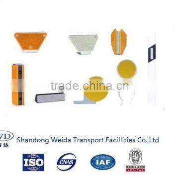 Plastic highway guardrail reflector