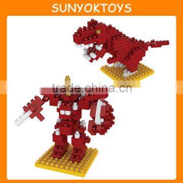 2015 Funny Cartoon Design Cyborg Soldier Mini 3D Diy Building Blocks Toy For Kids