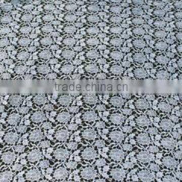 Embroidery White Flower Wide Lace Trimming for Garment Decoration S10653