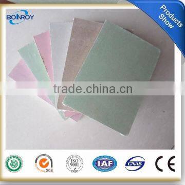 Moisture proof Gypsum board 12.5mm / Waterproof Partition Gypsum Board