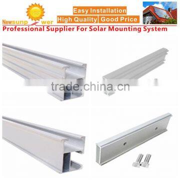 Alunimum rail for solar mounting system