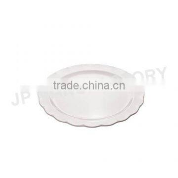 Round White Melamine Flat Plate A5 Material B128 photo-5