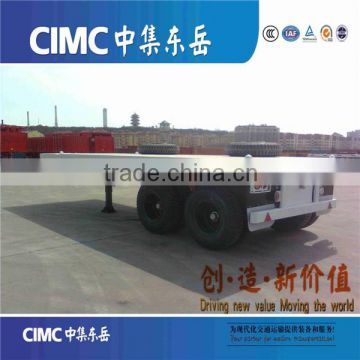 CIMC 2 Axles Container 20ft Flatbed Trailer With BPW Axle