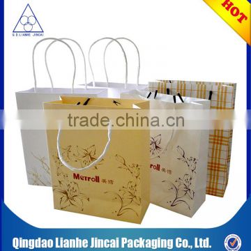 custom printed logo paper hand bag