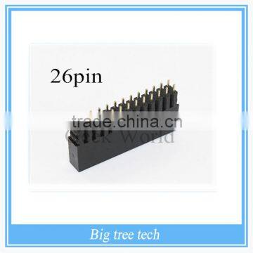 26Pin Double Row Straight Female Header Connector 2.54mm 2*13 For Raspebrry Pi