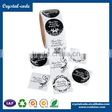 High quality custom print waterproof pp label