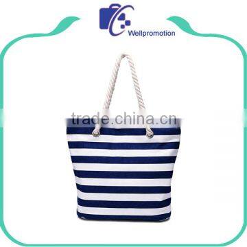 stripe canvas beach tote bag wholesale