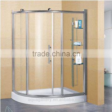 Clear Tempered Glass and Acrylic Base Shower Cabin