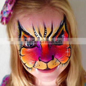 Custom cartoon water transfer full face tattoo halloween makeup face mask stickers makeup face paint factory