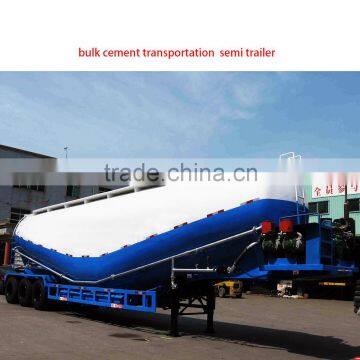3 Axle 40cbm Steel Granular Base Transport Truck Trailer to Africa