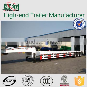 Tri-axle 40-60 ton Low Flatbed Semi Trailer Low Bed Excavator Truck Trailer Trucks And Trailers