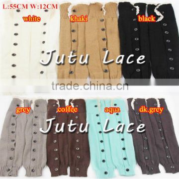 wholesale custom long socks women with fashion design, Knit Lace Boot Socks-Boot Cuffs for Children