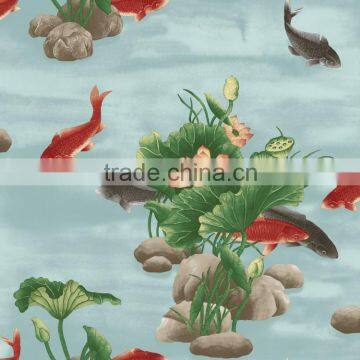 3D wallpaper 2015 new design JN117-1 pvc deep embossed high quality classic and Chinese style