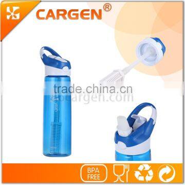 Flip lid 750ml alkaline carbon filter water bottle
