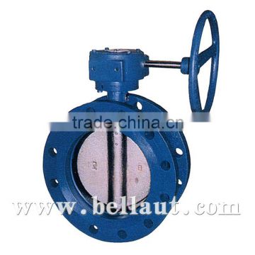 Manual-operated Flanged Concentric Butterfly Valve,Turbo butterfly valve