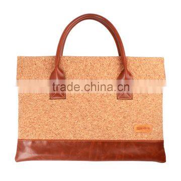SIKAI Design 12"/15" Cork/Leather Material Simple Briefcase for Women