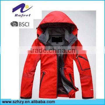 red outdoor mens cotton padded winter jacket