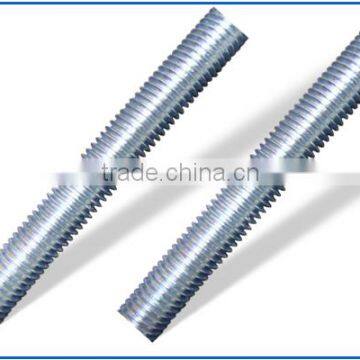 white-blue zinc plated threaded rod