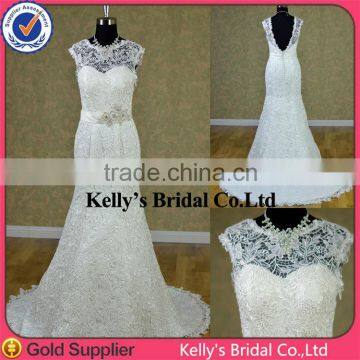 One-shoulder Straps Sweetheart Necklinelace Open Back Mermaid Wedding Dress photo-3