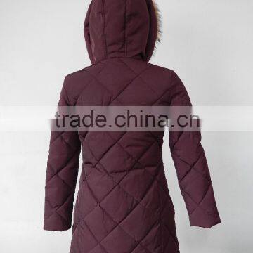 Detachable Real Raccoon Fur at Hood Long Style Women Down Parka photo-4