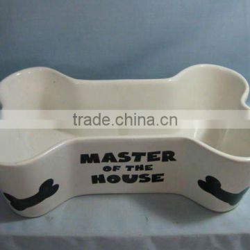 Ceramic pet bowl with little paw