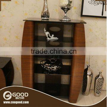 Modern Wooden Furniture Bent Wood Bookshelf Set