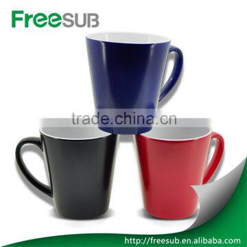 12oz Sublimation V Shaped Coffee Mug with Heat Sensitive Color Changing