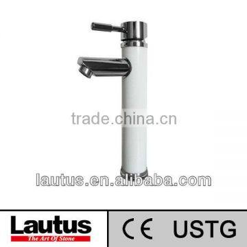 White Marble Bathroom and Kitchen Sink Stone Faucet