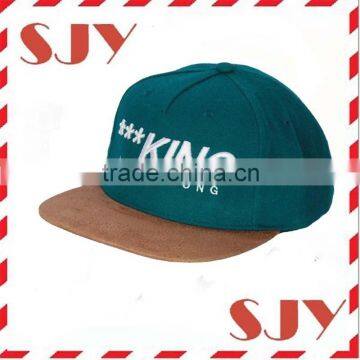 Custom 3D Embroidery Suede Snapback Hat Cap Wholesale